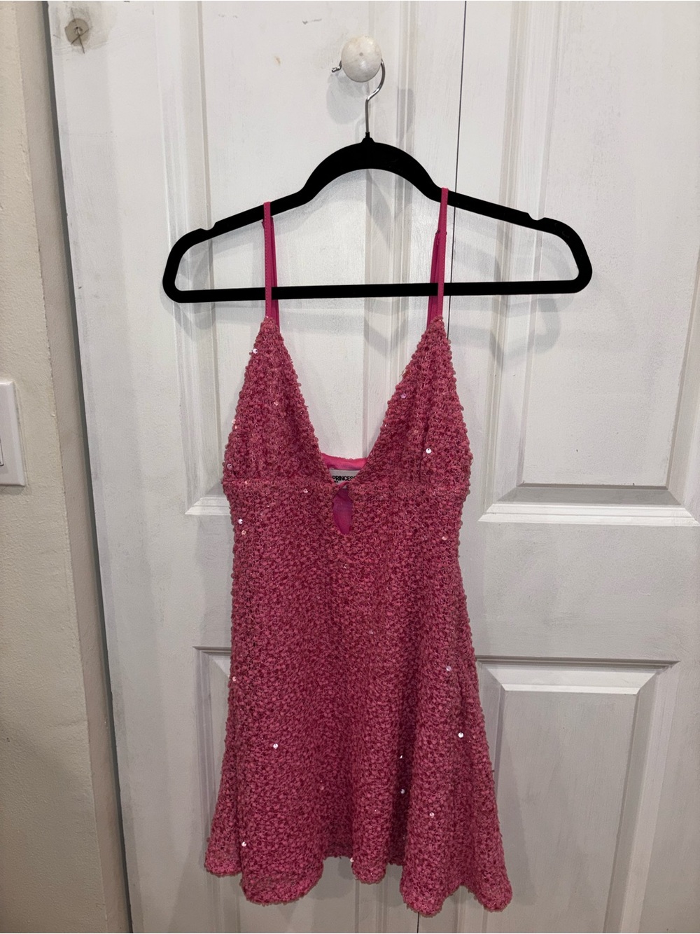 Princess Polly Pink Sequin Textured Party Dress - Picture 3 of 4
